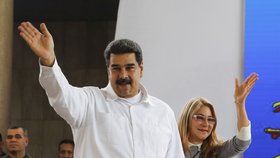 Venezuelský prezident Nicolás Maduro s manželkou Cilií Floresovou