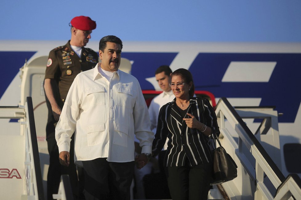 Prezident Nicolás Maduro s manželkou
