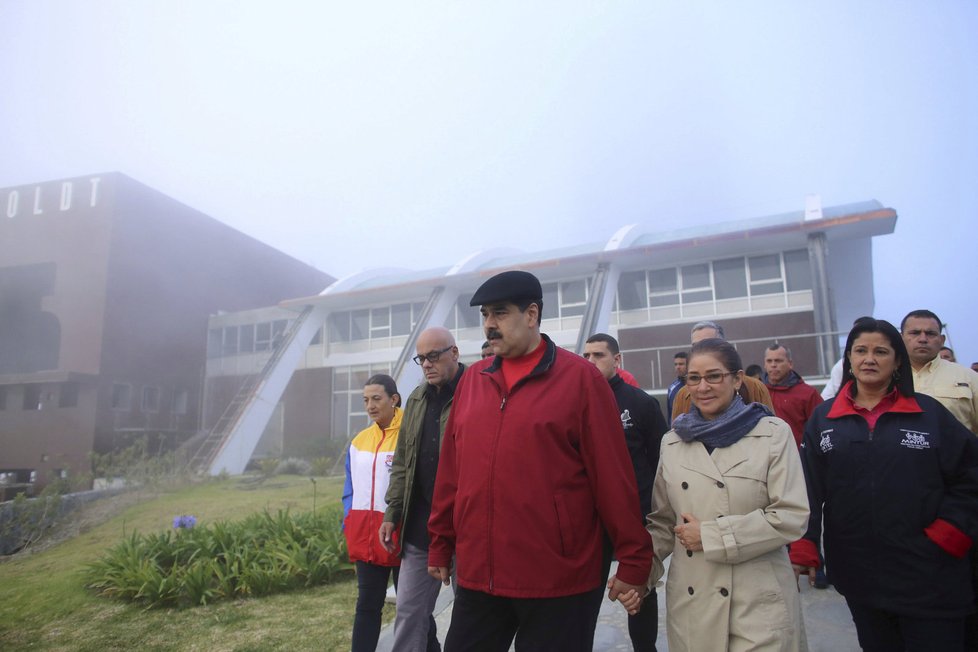 Prezident Nicolás Maduro s manželkou.