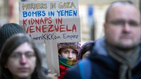 Protest proti útoku USA na Venezuelu (4. ledna 2026)