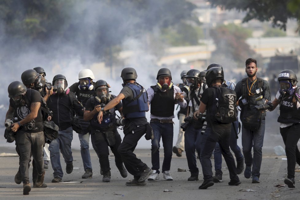 Ve Venezuele pokračují protesty proti vládě prezidenta Madura, (2.05.2019).