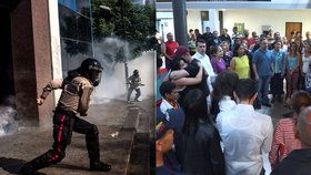 Protesty proti vládě ve Venezuele.
