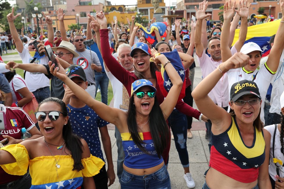 Protesty proti Madurovi ve Venezuele (3.2.2019)