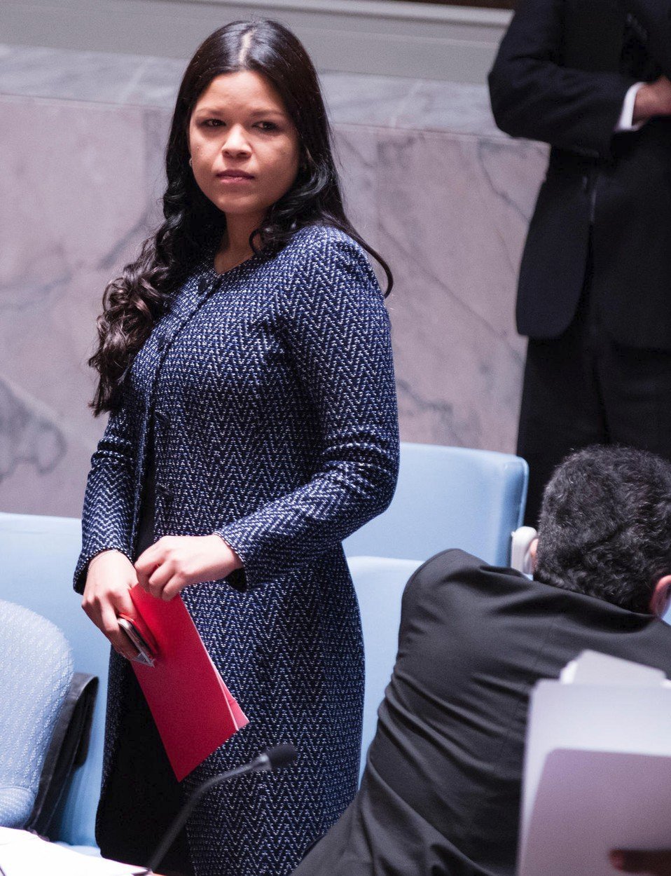 Maria Gabriela Chávezová ve štábu OSN v New Yorku.