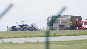 Havarovaný vrtulník Venom české armády v Náměšti nad Oslavou