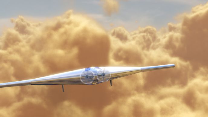Bezpilotní dron VAMPve tvaru více než 50 velkého křídla