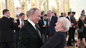 Vladimir Putin s učitelkou Věrou Dmitrijevnou Gurevičovou