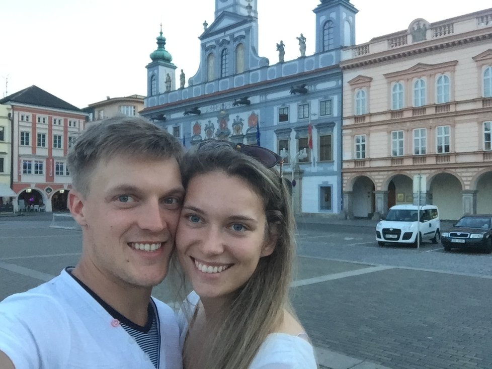 Tomáš Verner s novou přítelkyní Martinou.