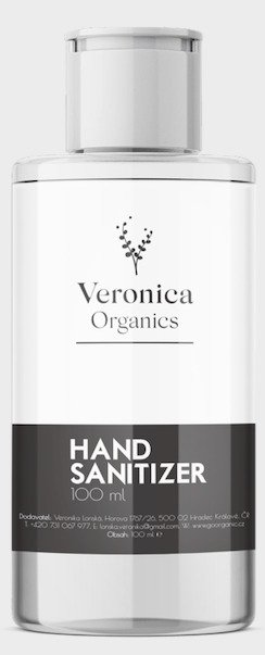 Přírodní dezinfekční gel Veronica Organics, 380 Kč (100 ml)