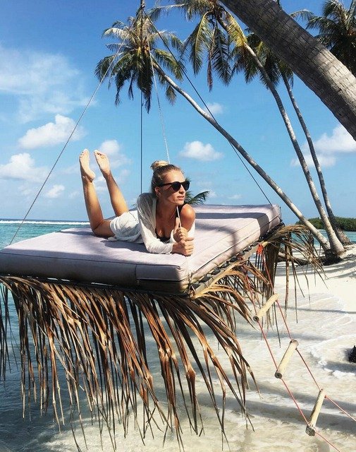 Veronika Kašáková na dovolené na Maledivách