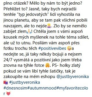 Veronika Kopřivová se vyjádřila k případu Týnuš Třešničkové