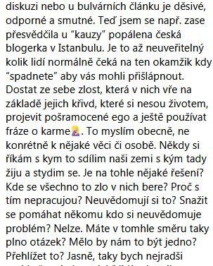 Veronika Kopřivová se vyjádřila k případu Týnuš Třešničkové