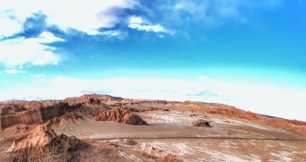 „Jedno z nejkrásnějších míst, co jsem kdy viděla - Měsíční údolí poblíž města San Pedro de Atacama.“