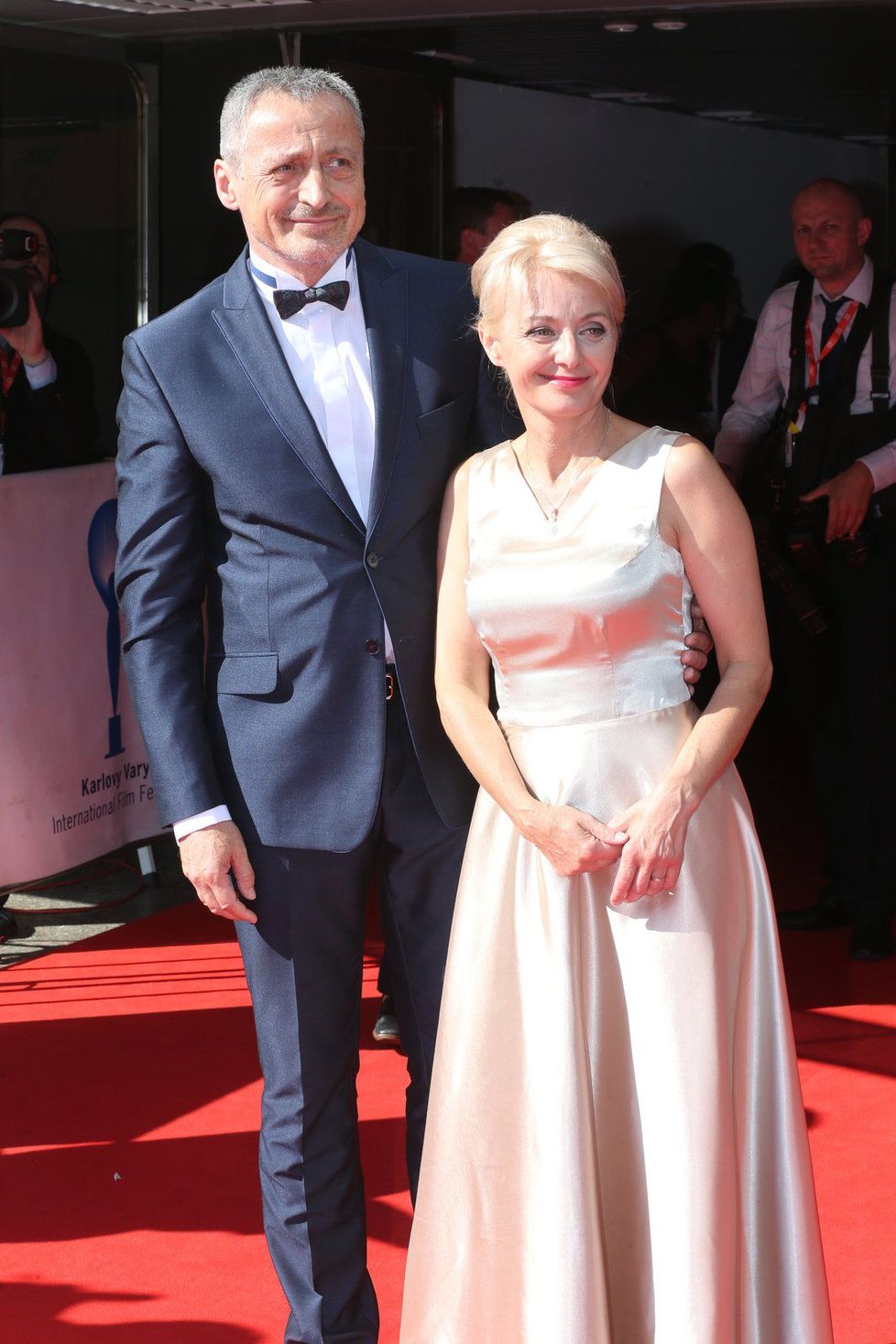 Veronika Žilková dorazila s manželem Martinem Stropnickým na festival do Karlových Varů.