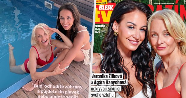 Focení u bazénu, který má Žilková díky Bohdalové: Agáta s mámou šly do plavek!