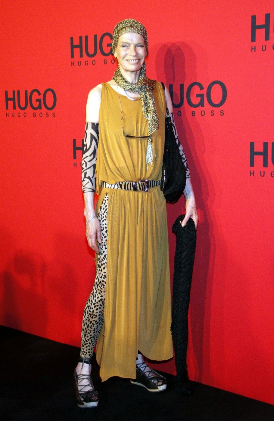 Veruschka von Lehndorff na přehlídce Hugo Boss v červenci 2011