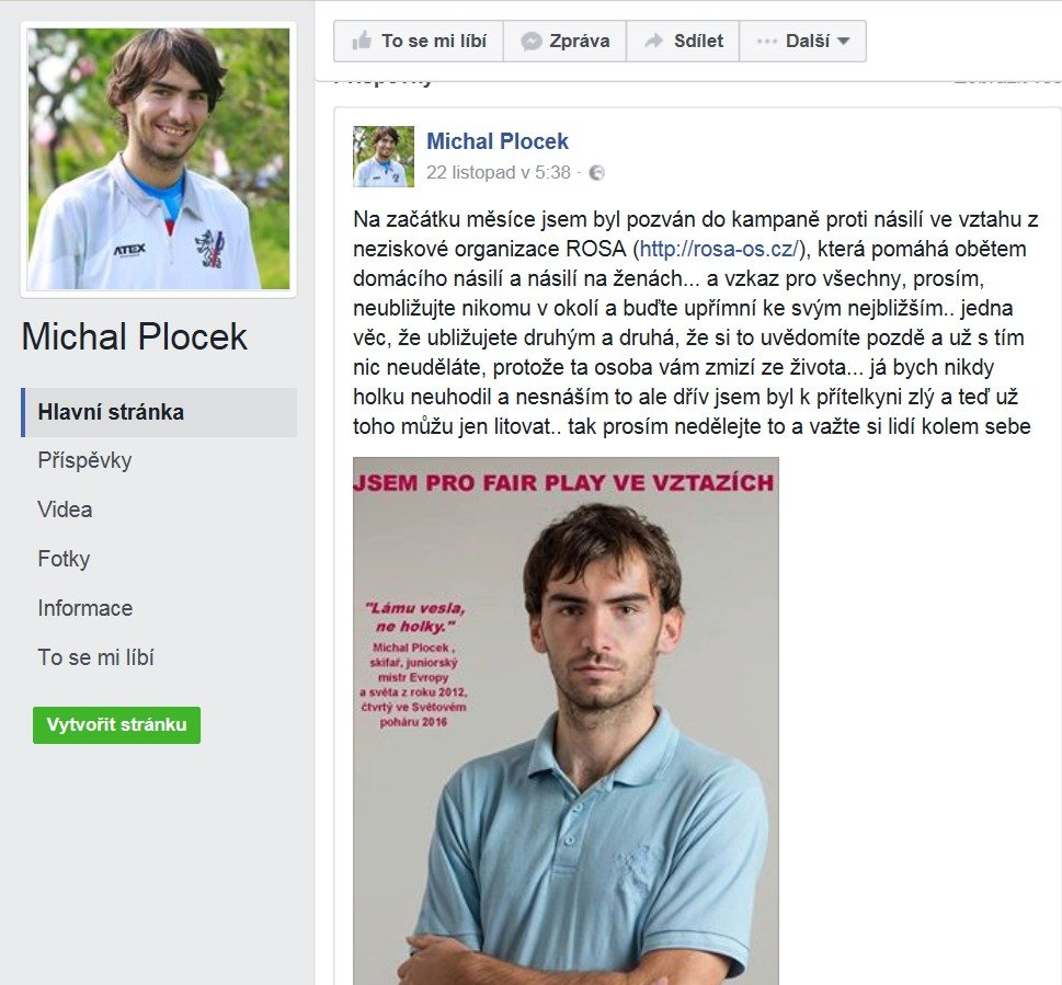 Tohle napsal Michal Plocek 22. listopadu ráno na svoji zeď.