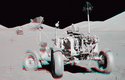 Lunární rover Apolla 17. Na Měsíci s ním jezdil Eugen Cernan, který měl československé předky. Celkem rover ujel 36 km