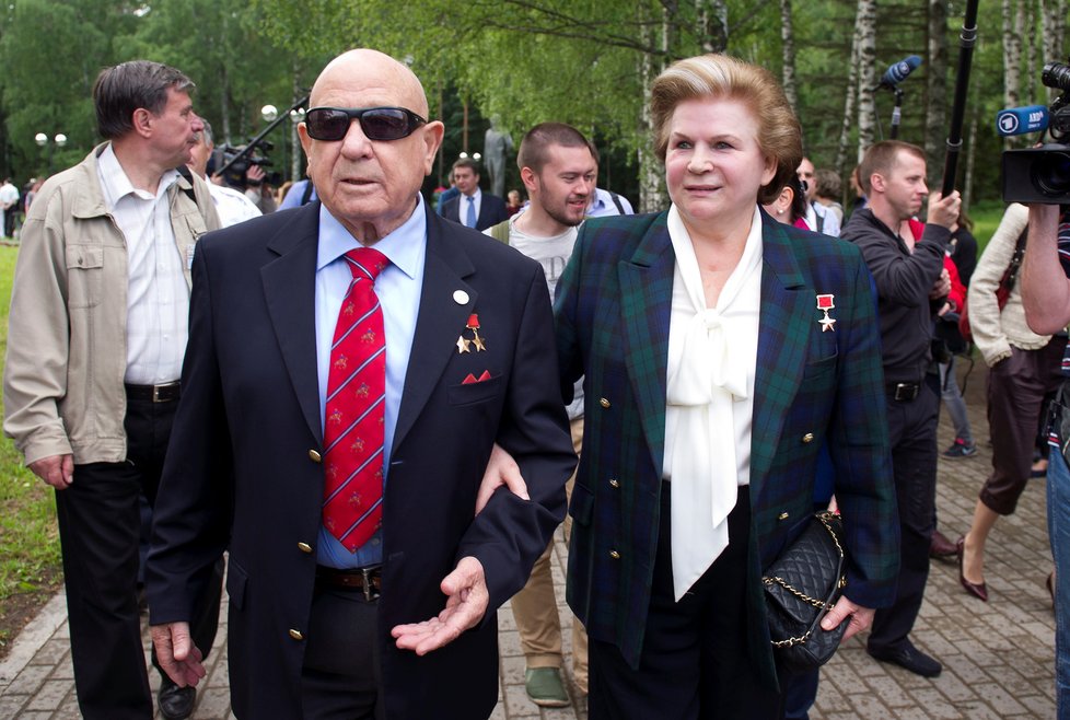 Valentina Těreškovová s Alexejem Leonovem v roce 2017