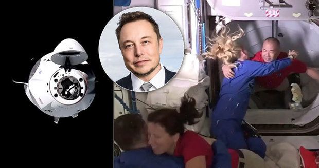 Muskova vesmírná „taxislužba“: Loď Crew Dragon dorazila ke stanici ISS, astronauti jásali