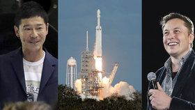 Prvním vesmírným turistou, který se vydá na oběžnou dráhu kolem Měsíce, bude japonský miliardář Jusaku Maezawa. Do vesmíru jej vynese raketa amerického miliardáře a majitele společnosti SpaceX Elona Muska (18. 9. 2018).