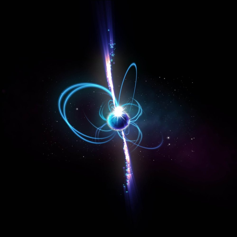 Vědci objevili tajemný objekt vysílající rádiové vlny. Takhle by mohla vypadat pomalu rotující neutronová hvězda.