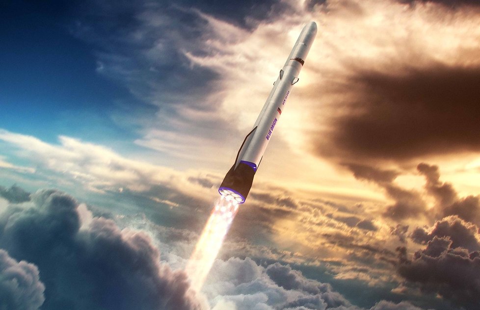 Vyvíjená raketa New Glenn pro orbitální lety.
