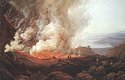 Malba Vesuvu při výbuchu roku 1826.