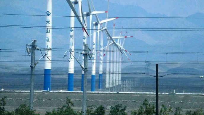 Větrný park v Číně
