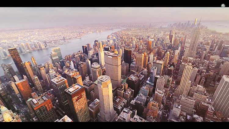 Brýle s virtuální realitou zprostředkují volný pád nad New Yorkem