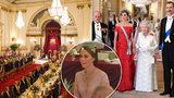 Setkání královských párů v Británii: Vévodkyně Kate na státní večeři oblékla odvážný model!