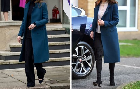 Kate opět recyklovala! Oblíbený kabát doplnila bižuterií za 200 korun. Jaké další modely opakovaně nosí?
