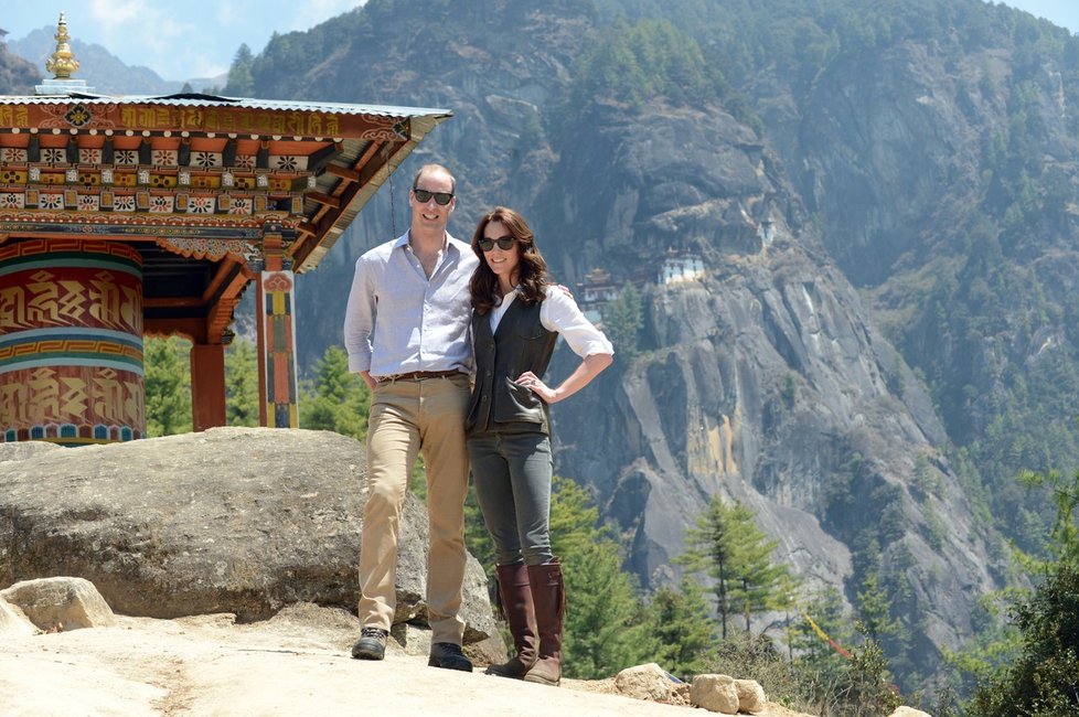 Vévodkyně s vévodou v Bhútánu