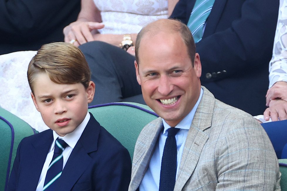 Kate, William a George ve Wimbledonu.