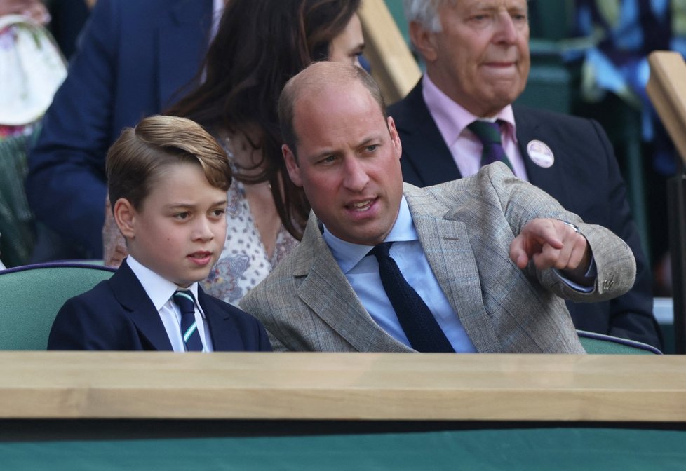 Kate, William a George ve Wimbledonu