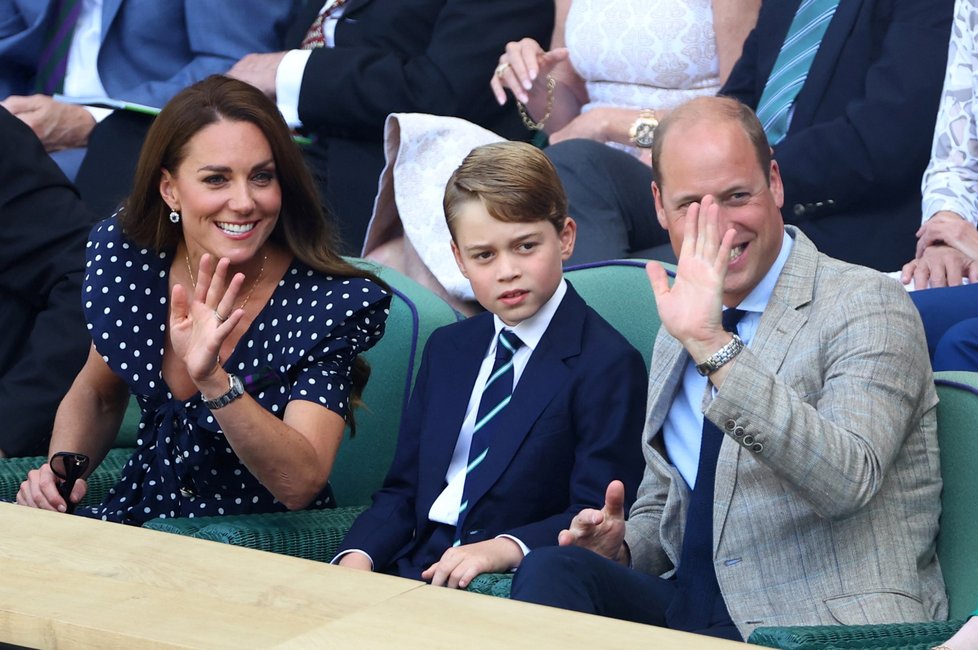 Kate, William a George ve Wimbledonu