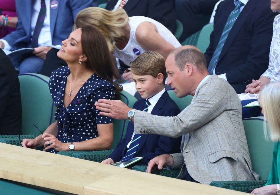 Kate, William a George ve Wimbledonu