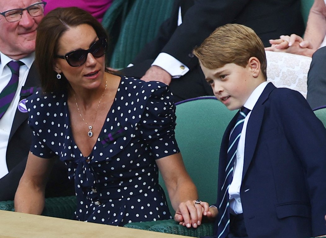 Vévodkyně Kate, William a George ve Wimbledonu