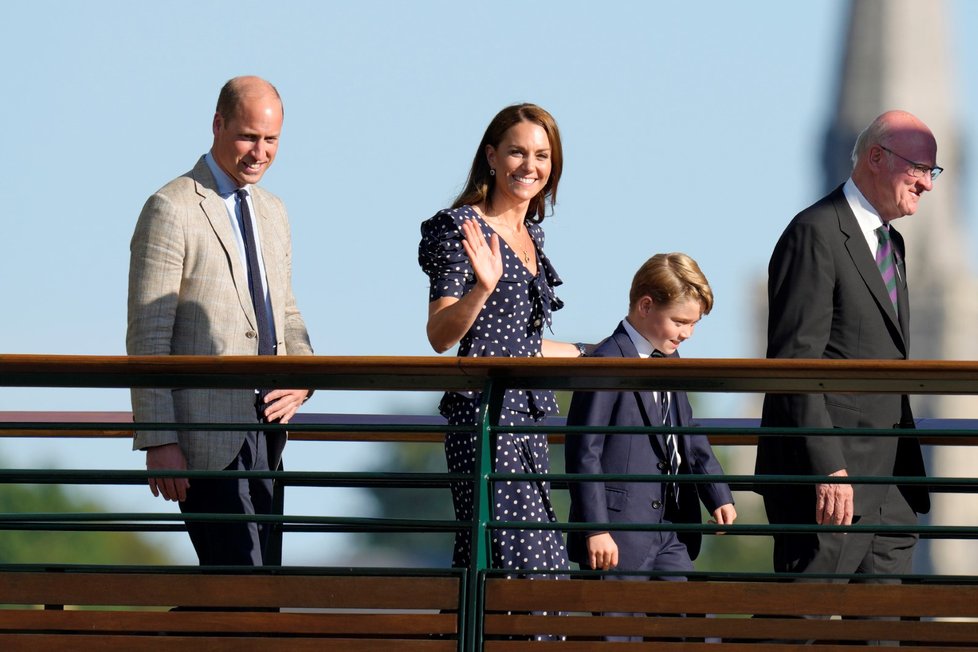 Kate, William a George ve Wimbledonu