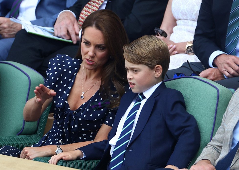 Kate, William a George ve Wimbledonu