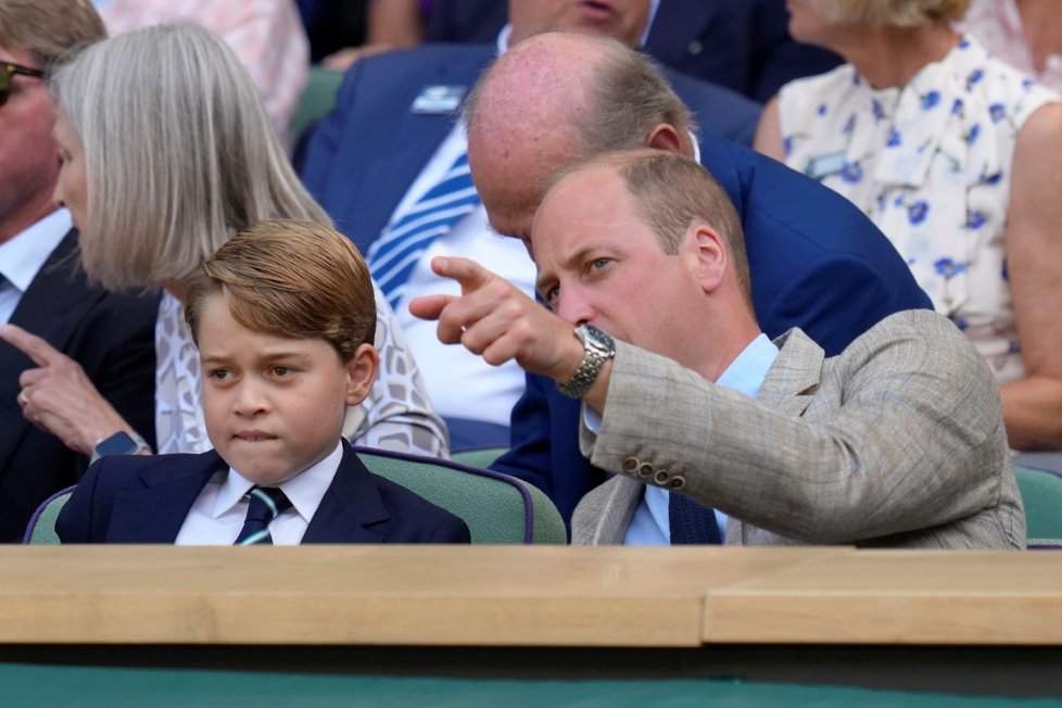 Kate, William a George ve Wimbledonu