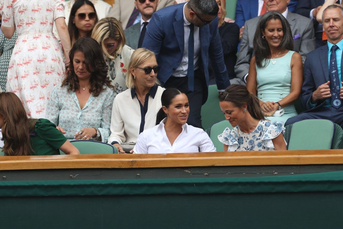 Vévodkyně Kate, vévodkyně Meghan a Pippa na Wimbledonu