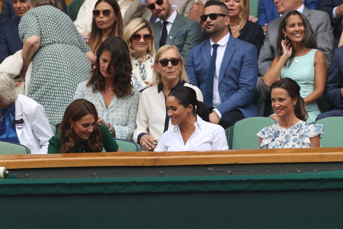 Vévodkyně Kate, vévodkyně Meghan a Pippa na Wimbledonu