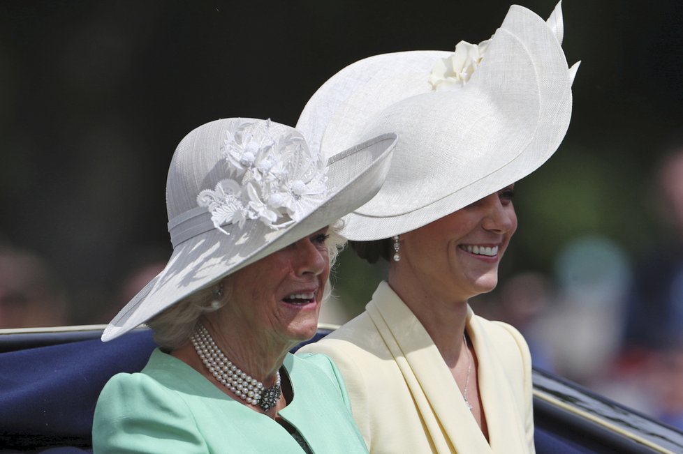 Camilla a Kate na oslavách narozenin královny
