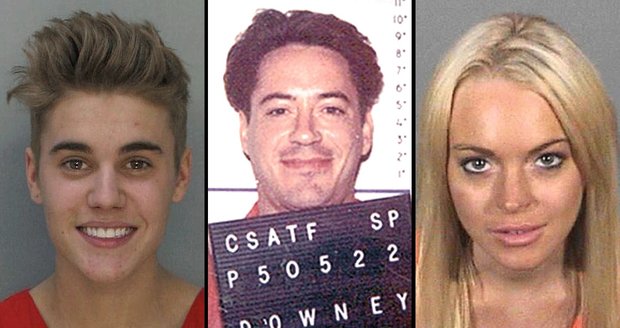 Za mřížemi často skončí i celebrity. Vyprávět o tom může třeba Justin Bieber, Robert Downey Jr. nebo Lindsay Lohan. 