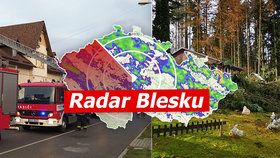 Kvůli silnému větru zasahovali hasiči na řadě míst, mj. v Libereckém i Pardubickém kraji