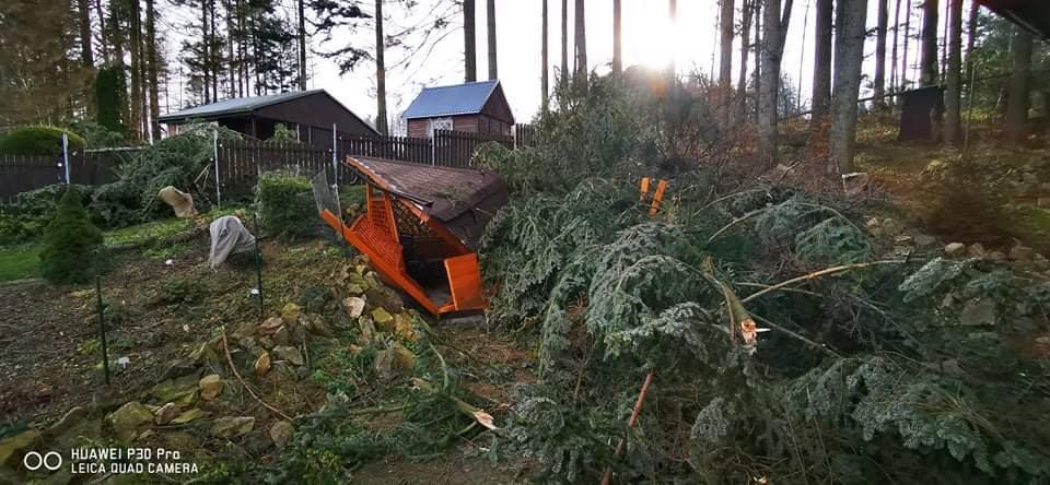 Hasiči kvůli silnému větru a popadaným stromům zasahovali i v Pardubickém kraji.