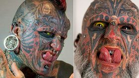 Satanistický fanatik do tetování a tělesných modifikací: Nevynechal oči, penis ani šourek