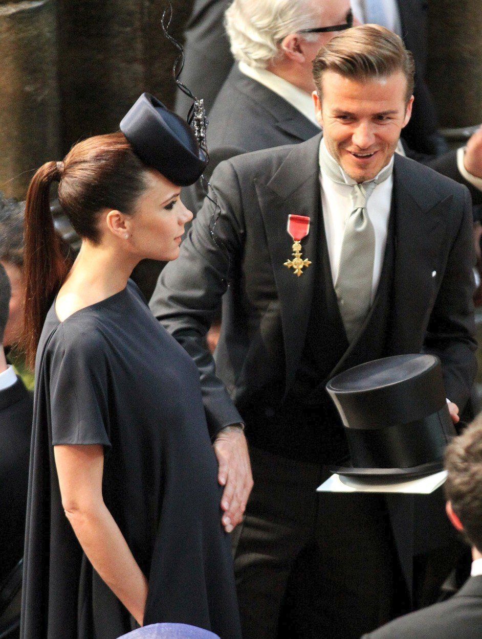 David Beckham s Victorií, když byla těhotná