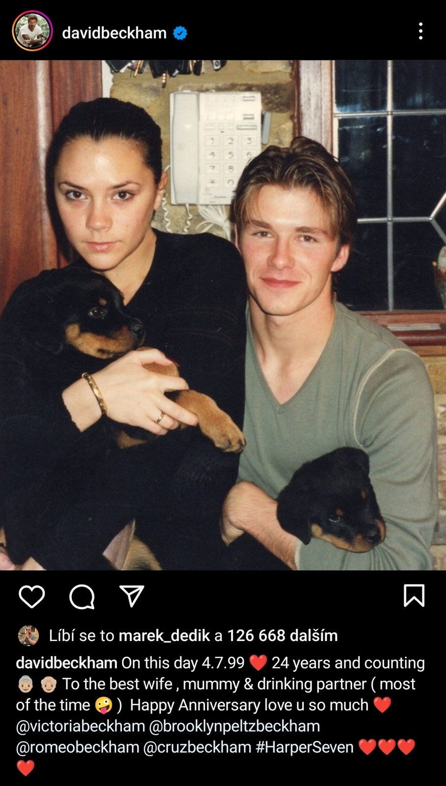 Victoria a David Beckhamovi jsou spolu už 24 let